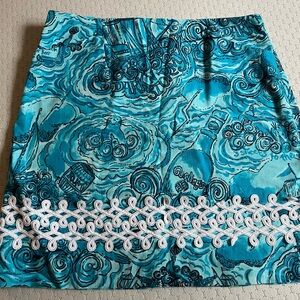 Lilly Pulitzer Dark ‘n Stormy Skirt 2 XS Gosling’s Holy Grail Kentucky Derby